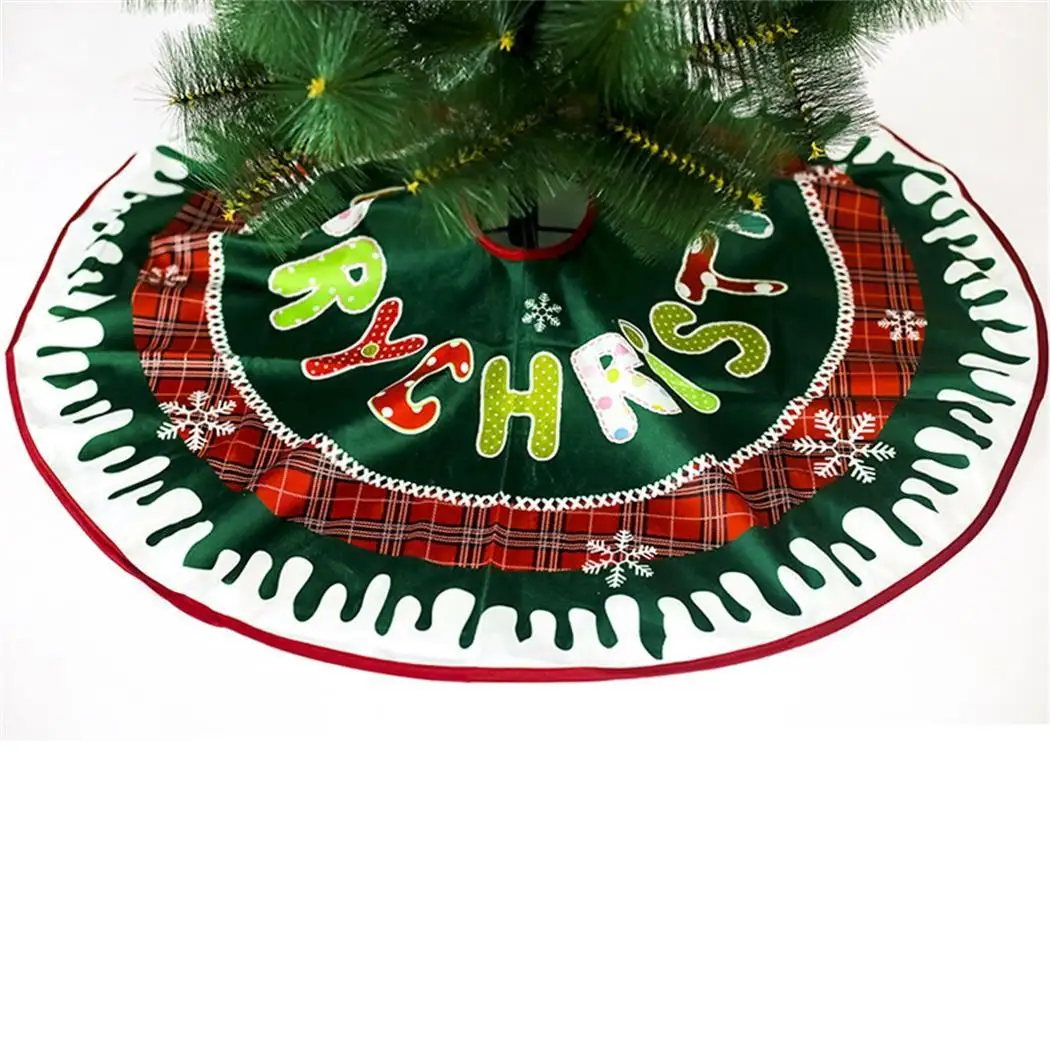 

Christmas Tree Skirt Ornament Ground Around Floor 90cm/35.4inch Mat Round Party Home, Home Decorations