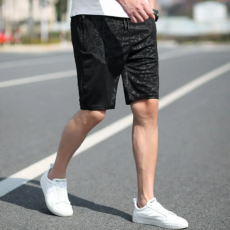 2019 Men's Summer Fashion Leisure Loose Sports Quick-drying Five-point Pants Elastic Breathable Thin Large Size beach Trousers