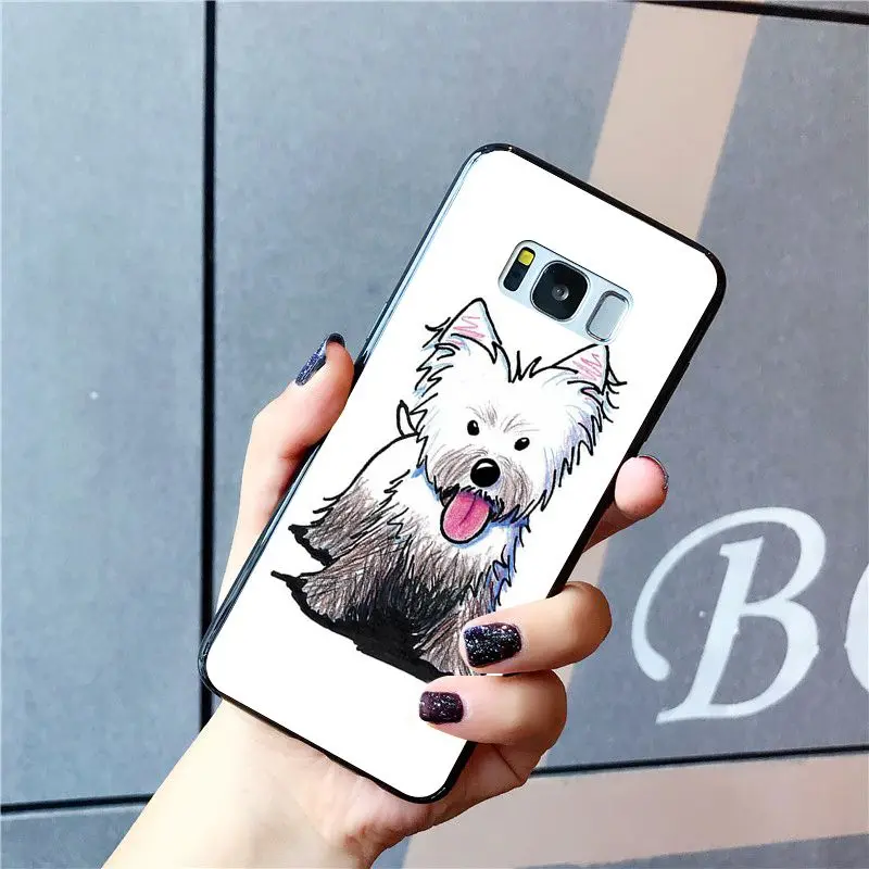 Cute Cartoon yorkshire terrier dog puppy