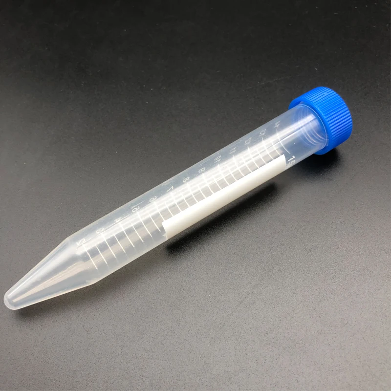 20Pcs/Pack 15mL Screw Cap Sharp Bottom Plastic Centrifuge Tube Centrifugal Laboratory Analysis Vial Container