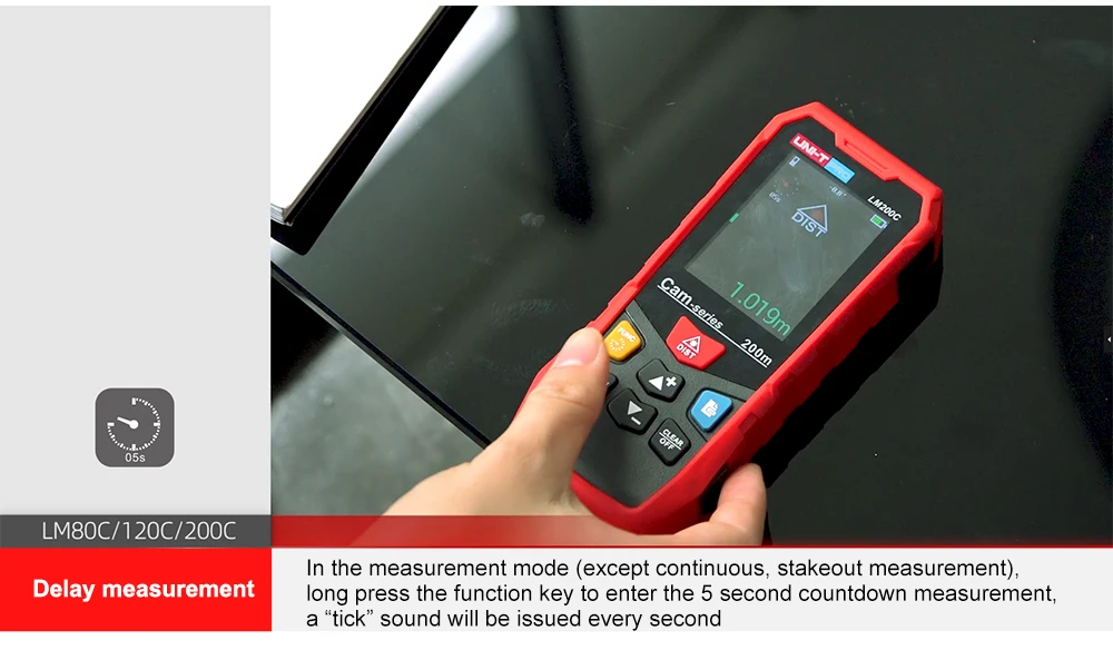 Лазерный дальномер UNI-T 80/120/200 м высокая точность электронный Правитель Открытый Применение LM80C/LM120C/LM200C камера цветной экран IP65