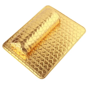 

Nail Hand Holder Arm Rest Manicure Hand Cushion Stand for Nail Art Salon Manicure Pillow(Gold)