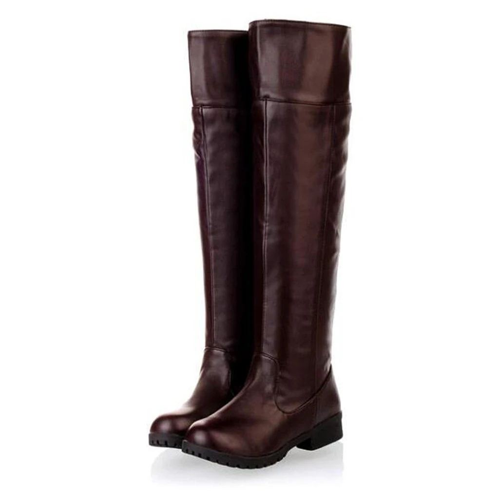 

SAGACE Cool Women Rider Horse Riding Boots Smooth Knee High Boots Autumn Winter Warm High Mountain Riding Boots 1122