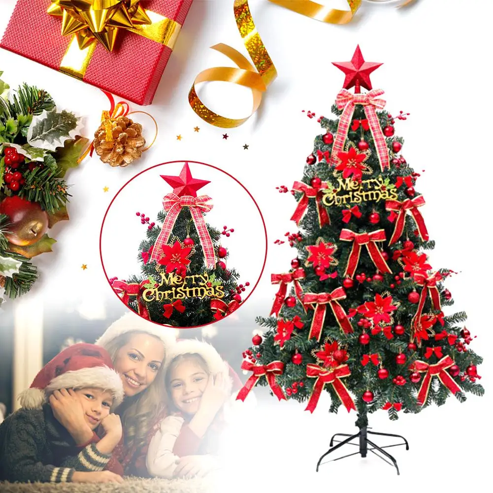 1,2 м Рождественская елка высокого качества ПВХ материал листья 260 ветки с 12 аксессуарами для домашнего фестиваля Рождественский орнамент
