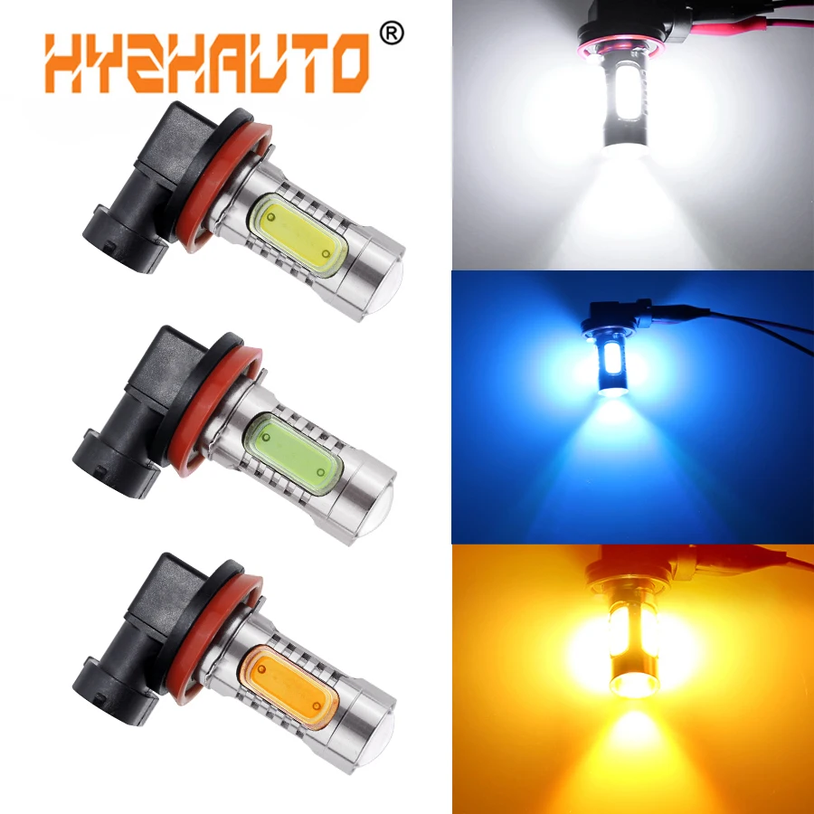HYZHAUTO H11 H8 светодиодный туман светильник автомобиля Белый DRL Габаритные огни s