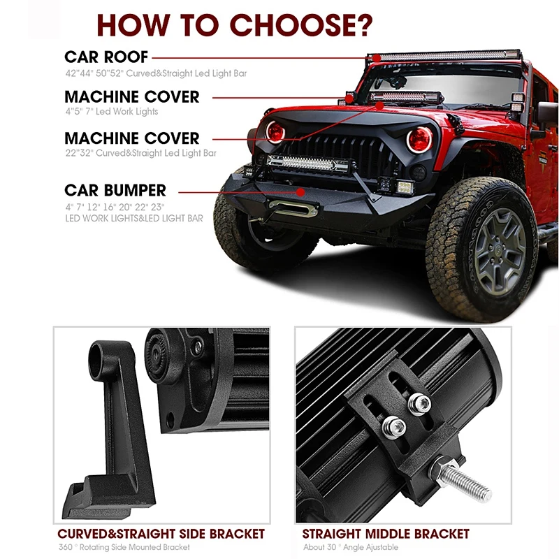 3-РЯД 19 дюймов прямые светодиодный светильник бар 4x4 внедорожный светодиодный бар комбинированный луч светодиодный рабочий светильник бар 12V 24V