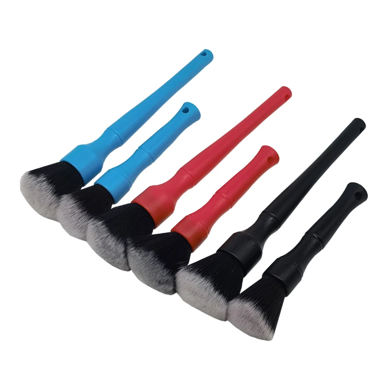 2 Pcs/set Ultra Soft Detail Brushes Car And Motorcycle Detailing Brush for Emblems Interior Exterior And Air Vents