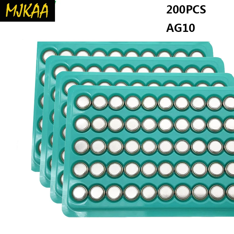 200 x AG10 кнопочные батареи LR1130 1130 SR1130 389A LR54 L1131 189 75mAh Емкость 1 5 V батарея |