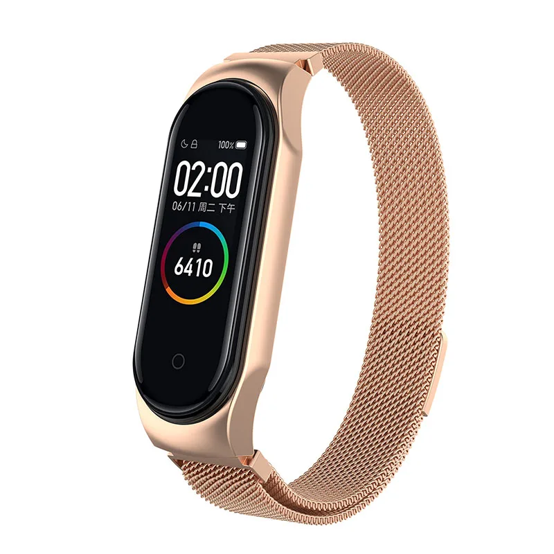 Mi Band 3 4 ремешок на запястье металлический Безвинтовой браслет из нержавеющей стали для Xiaomi mi 4 3 Ремешок Браслет mi Band 4 3 браслеты Pulseira
