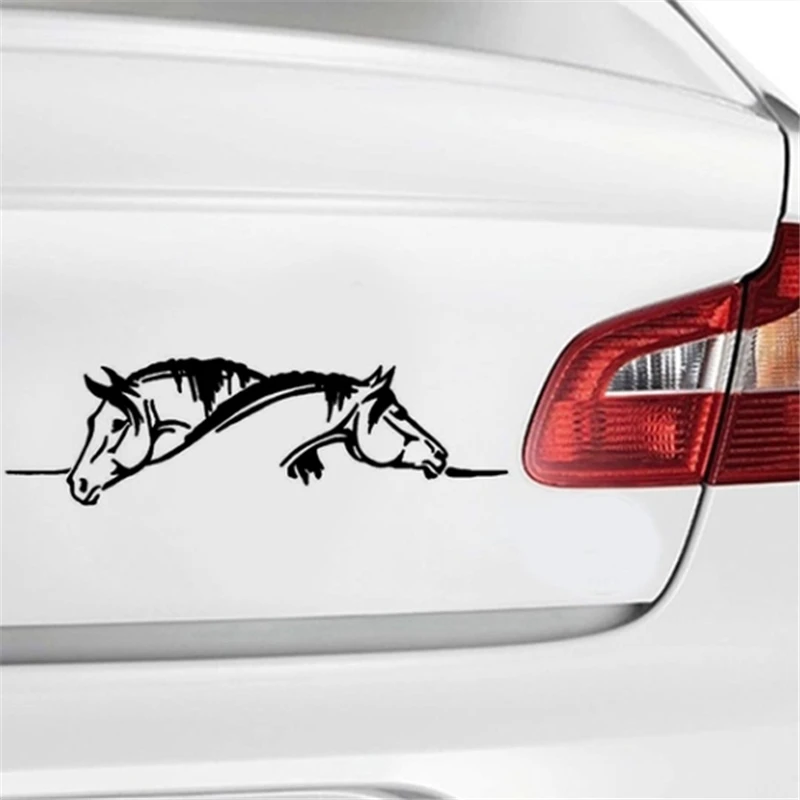 25.8*6.8cm Animal Horse Head Car Accessories Vinyl Sticker Black/White | Автомобили и мотоциклы