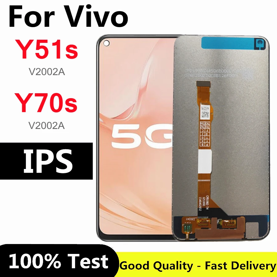 

6.53" For Vivo Y50s LCD DIsplay Touch Screen Digitizer Assembly Replacement for Vivo V2002A y50s Y70S 5G LCD