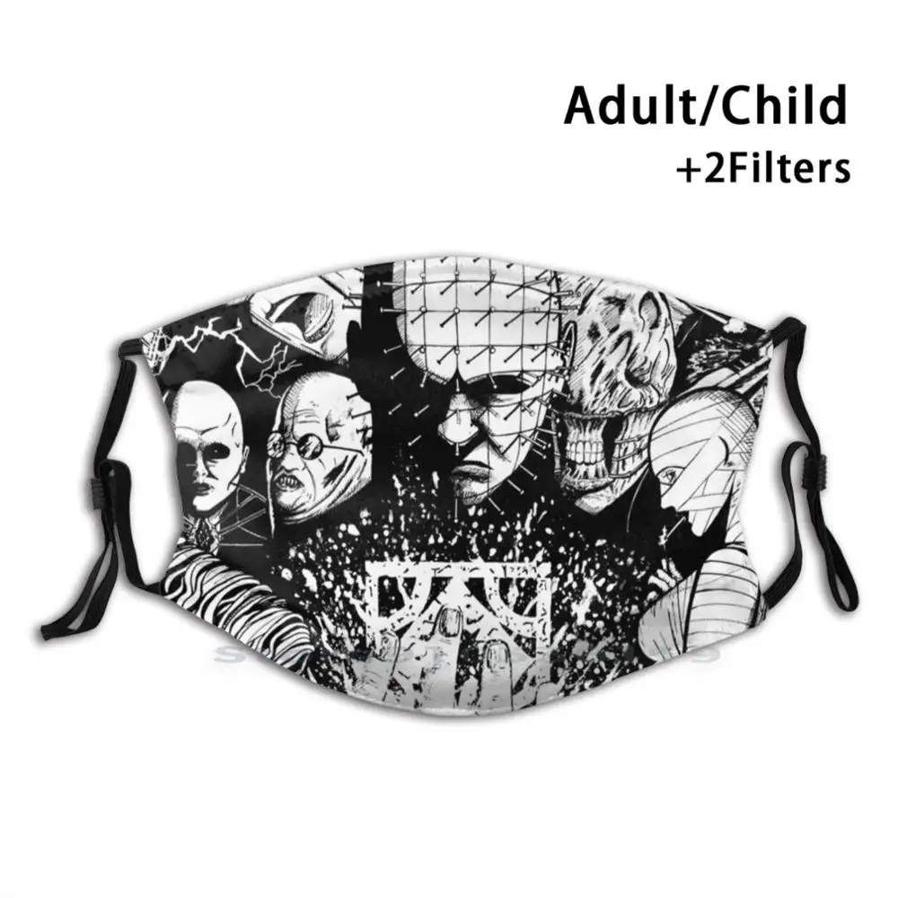 Hellraiser многоразовый фильтр Pm2.5 сделай сам маска для рта детский ужас страшный