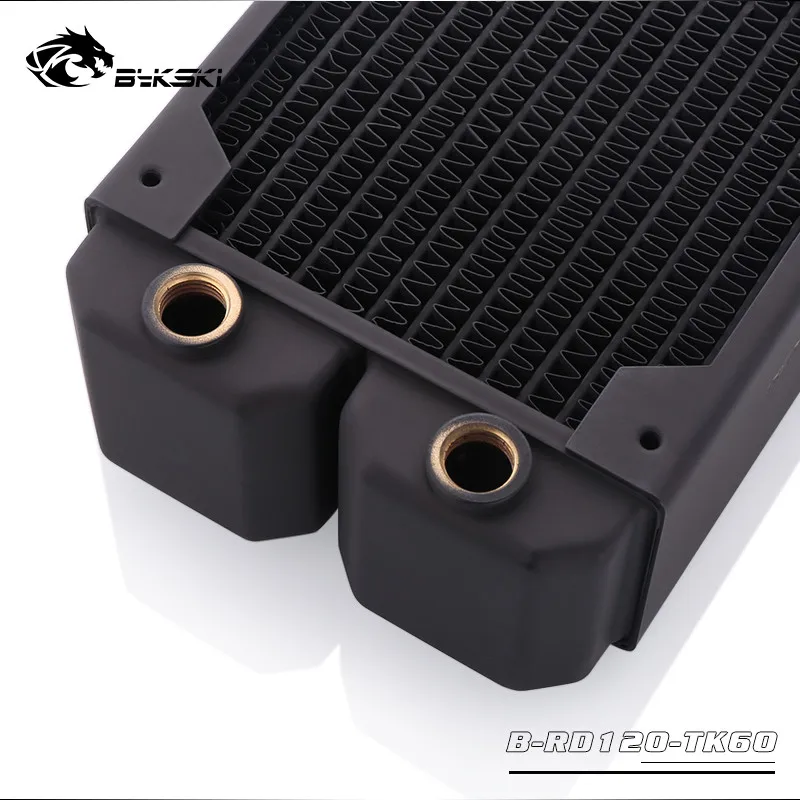 Günstig Bykski Wasser Kühlung Kupfer Kühlkörper Fall Kalten Reihe Heizkörper 60mm Dicke Für 120*120mm Fans B RD120  240 360 TK60