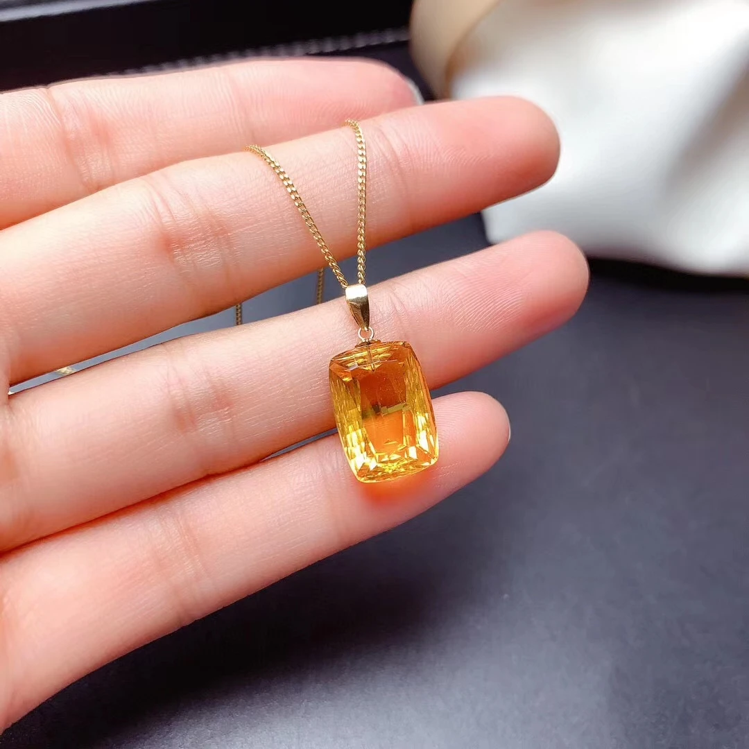 Natural Citrine Pendant Natural Yellow 