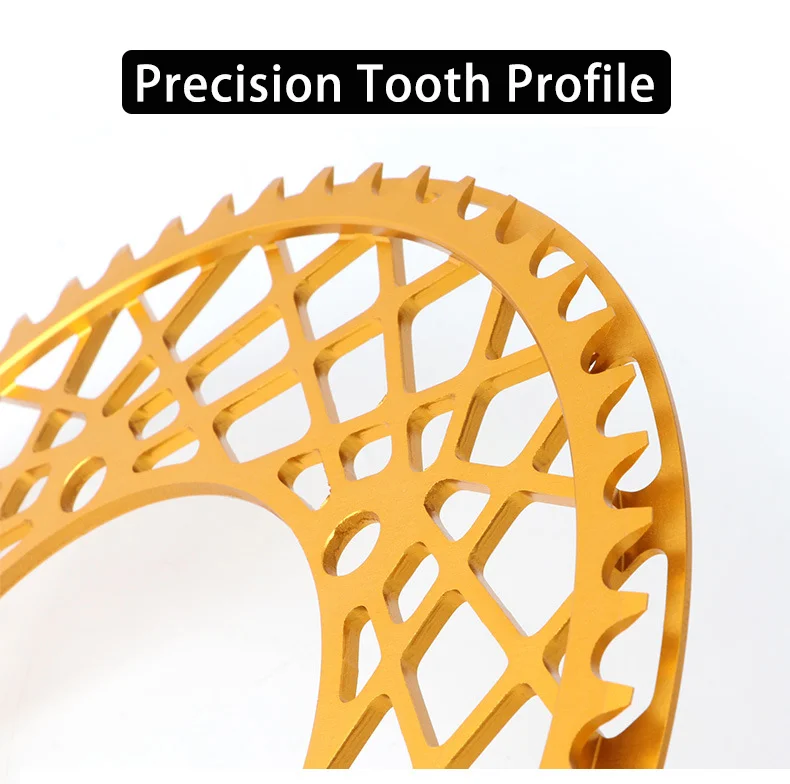 Description Picture 5 of itemBOLANY Folding Bicycle Chainring  Chainwheel 130BCD  53T 56T Hollow Rainbow Plating For Crankset Tooth Accessories