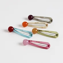 Заколки INS капли воды ацетат целлюлозы лист сладкий взрыва клип Южная Корея головной убор женские желе цвет бусины боковой край Fr