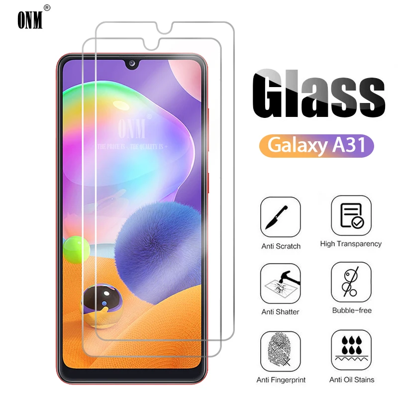 10 шт A31 закаленное стекло для Samsung Galaxy Защита экрана GXYA31 Защитная стеклянная