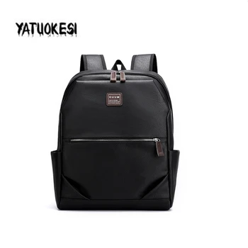 

Fashion Men Backpack Waterproof PU Leather Travel Bag Man Large Capacity Schoolbag For Teenager Laptop Backpack Male Mochila