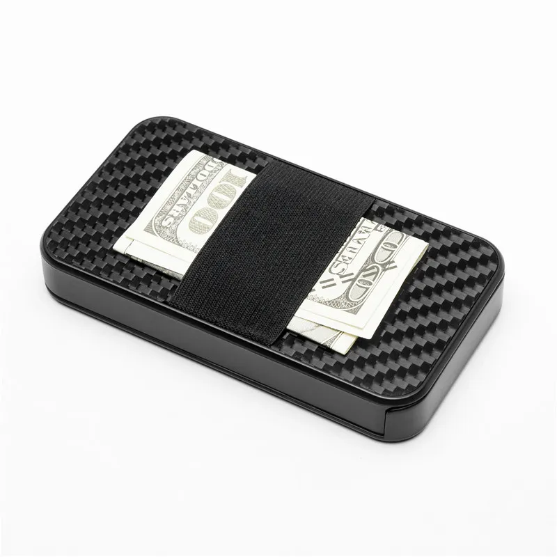 BISI GORO углеродное волокно Алюминиевый держатель для карт мульти RFID Блокировка денег сумка безопасности Умный кошелек Cartera Feminina Tarjetero