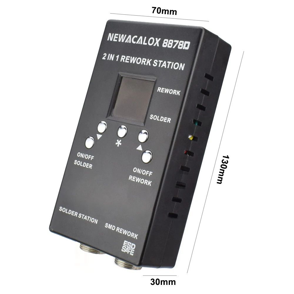 NEWACALOX EU 700 Вт Мини паяльная станция цифровая 2 в 1 SMD BGA горячий пистолет паяльник PCB