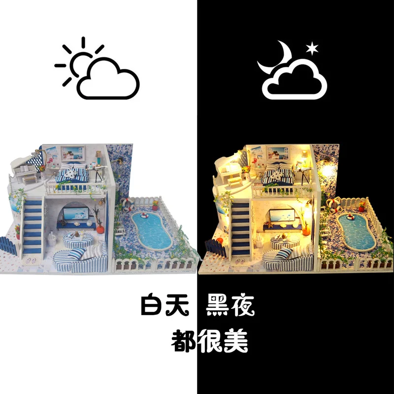 

DIY Hut Small House Villa Assembled for Making Mini Loft Model Handmade Toy Mainland China Gift