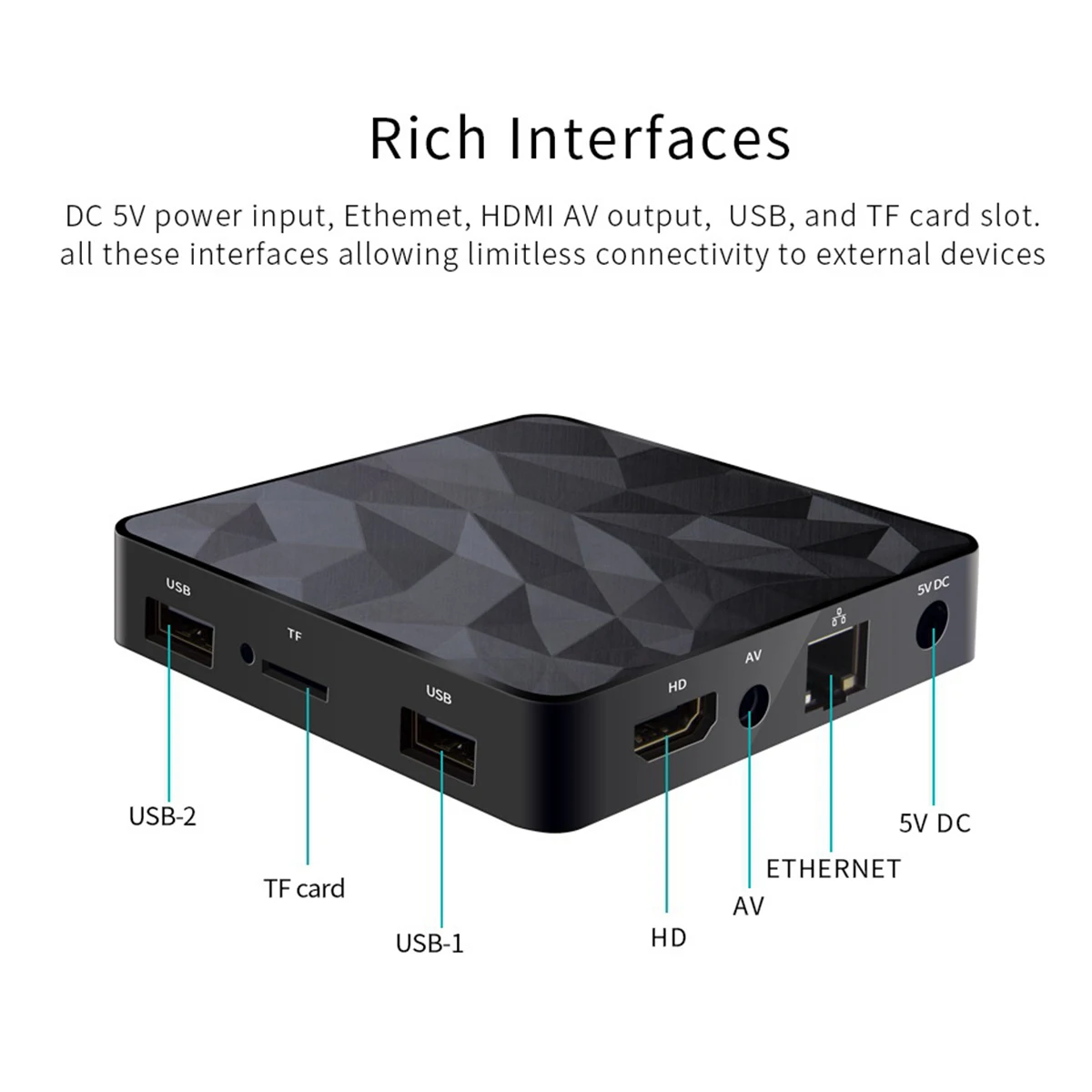 SOONHUA Мини ТВ-бокс Smart HD медиаплеер коробки Android 7,1 С I8 Air mouse и адаптером зарядного устройства