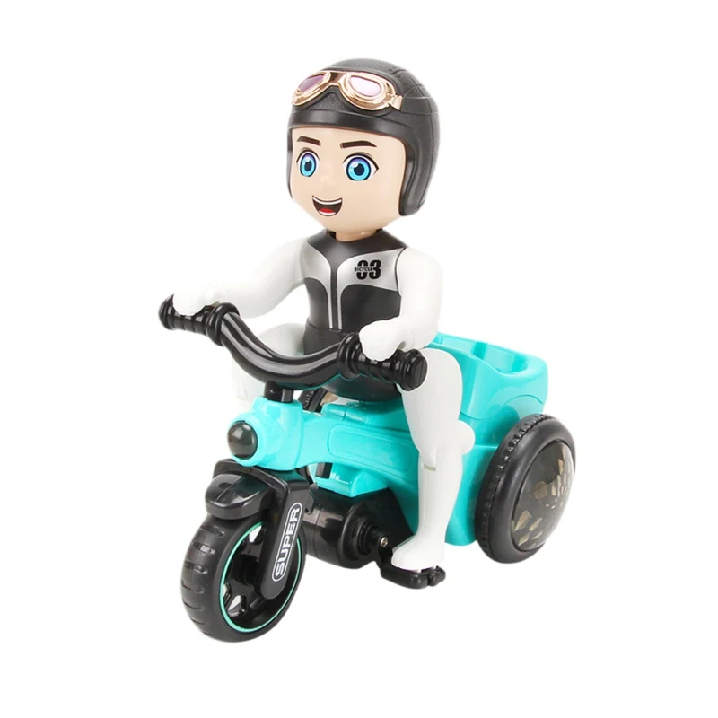 

Toy Car Children Electric Universal Tricycle Motorcycle Light Music Stunt Cars Color Random