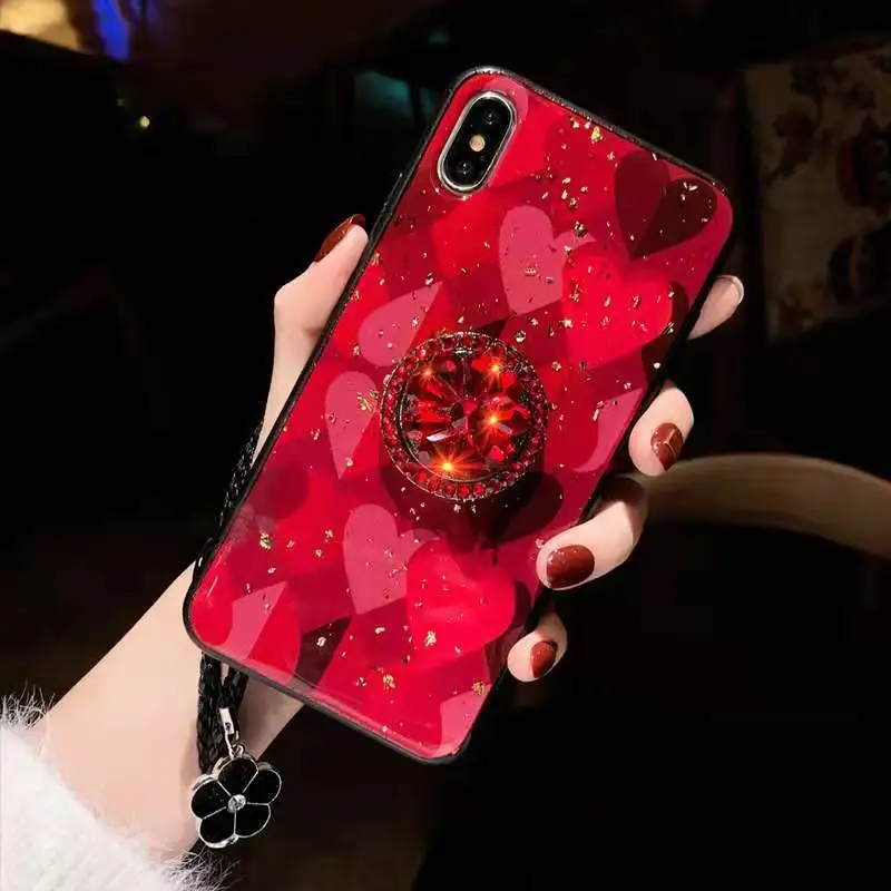 Чехол на мобильный телефон для OPPO F11 Pro A7X F9 A79 A1K K1 R15X A9 A9X A83 A73 A7 A59 A57 A5 A3S A37 A3 F7 F3 плюс найти X крышка - Цвет: R Heart Holder Strap