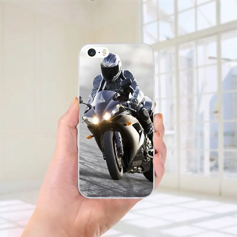 Мягкие силиконовые чехлы из ТПУ для телефонов iPhone X XR XS Max 8 7 6S 6 Plus 5 5S SE 5C 4S 4 Shell классический мотоцикл дизайн - Цвет: Picture 11