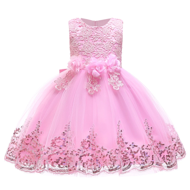 Сказочное платье Белоснежки; элегантный и очаровательный костюм для девочек; праздничные Детские платья для девочек; вечернее платье - Цвет: Розовый