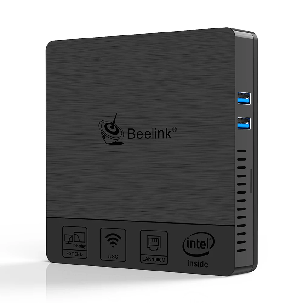 Beelink BT4 мини ПК Windows 10 Intel 4 ядра Гб ОЗУ 64 HDD настольные компьютеры nuc win10 HTPC HDMI VGA выход