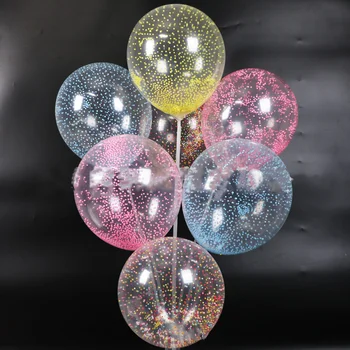 

10Pcs Gold glitter Clear balloons party decoration confetti balloon birthday wedding decoration christmas decorations for home