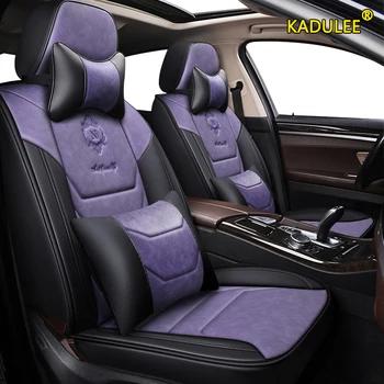 

KADULEE leather car seat covers For jaguar xf f pace f-pace xj xe f-type xk e-pace car protector seats