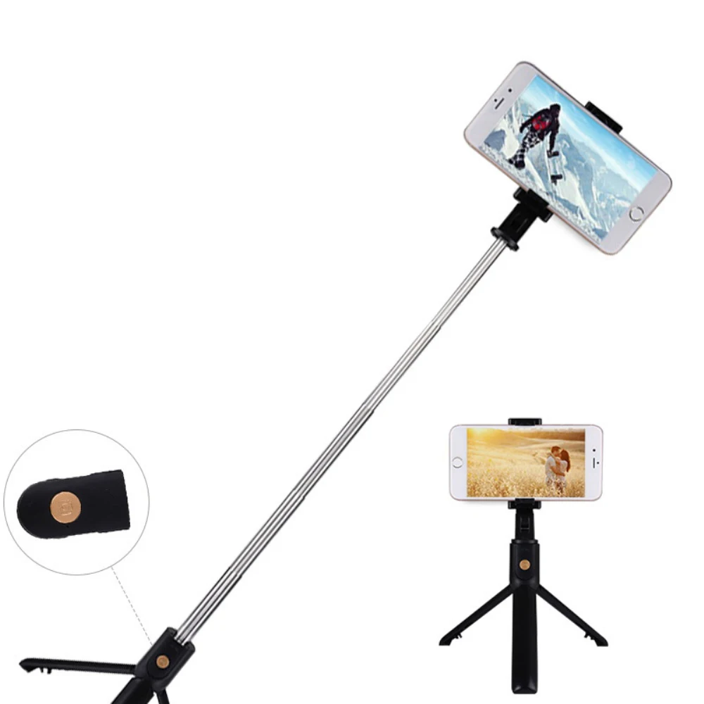 

Wireless Selfie Stick Bluetooth Tripod Expandable Monopod Smart Phone Holder Mini Tripod with Remote Control for IOS Android Hot