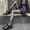 GothicTight Pantyhose Japanese Black Retro Rose Flower Vine Fishnet Lace Trousers Little Love Bottoming G Stockings Women ► Photo 2/6