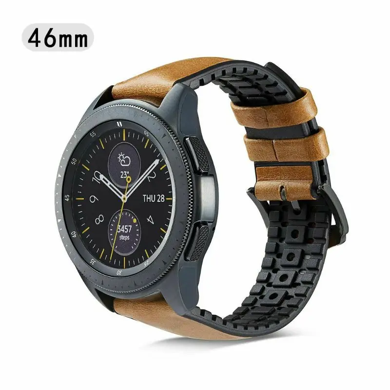 Силиконовый кожаный ремешок для часов Quick Release Браслет замена для samsung Galaxy Watch 46 мм/42 мм для samsung S3 SM