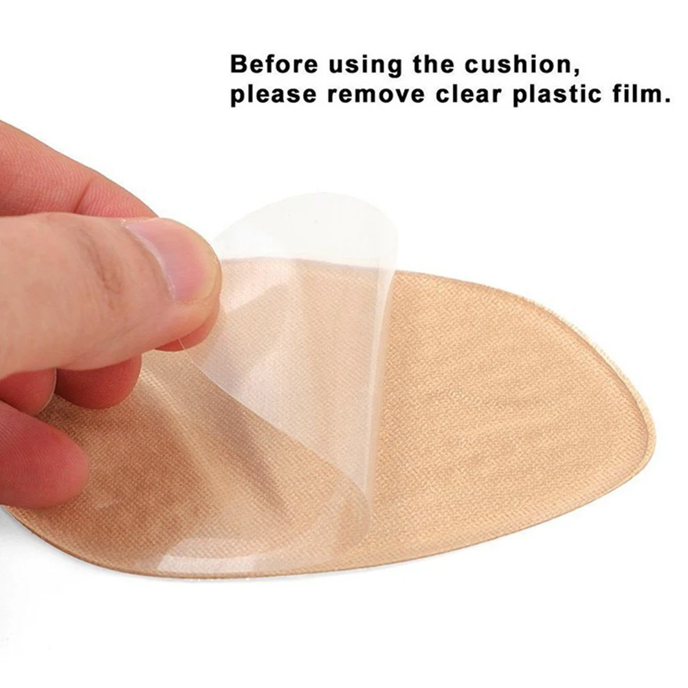 1Pair Cushion Silicone Soft One Size Forefoot Mat Insole Lightweight For Women Foot Pad Metatarsal Pain Relief High Heel