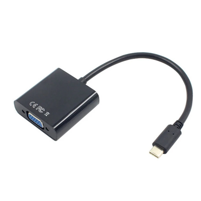 USB-C USB3.1 type C для адаптера кабель VGA штекер VGA Женский видео передачи конвертер 1080P для 12 дюймов