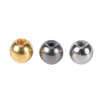 

200Pcs/Lot 5mm Gold Rhodium Gunmetal ABS Round Pearls Loose Bead Diy Accessories Spacers Beads For Jewelry Crafts Making
