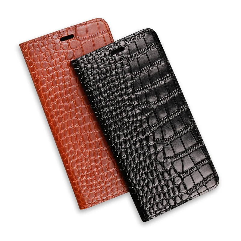 Flip Phone Case For Huawei P10 P20 P30 lite Mate 20 lite Pro P Smart Y6 Y7 Y9 2019 Cowhide cover For Honor 8X 9 9X 10 lite case