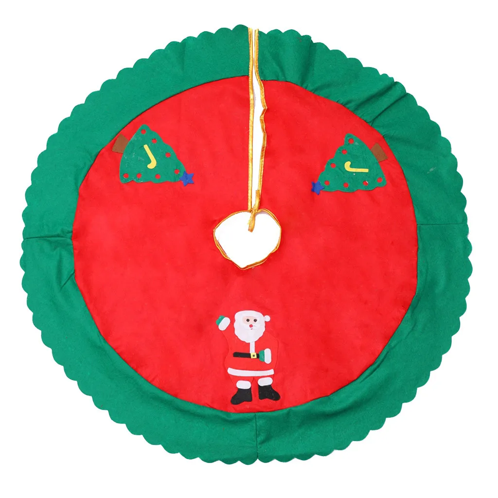 Christmas Tree Skirt Round Carpet Christmas Decorations for Home Floor Mat New Year Xmas Tree Skirts Home Party Decorations