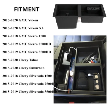 

Armrest Box For 2015-2020 Chevy Tahoe Suburban Center Console Armrest Storage Box For Chevy Silverado 1500 2014-2018 Glove Box