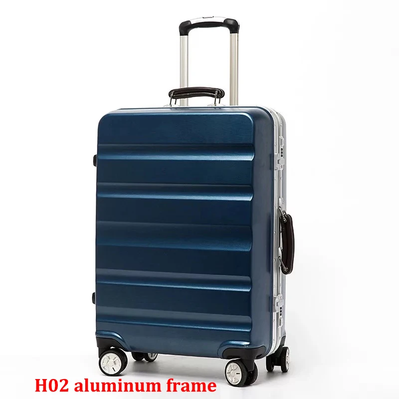ПК 20''24/28 дюймов Дорожная сумка на чемодан на колесиках Прокат троллейбусов кабины, сумка для багажа Сумка Для женщин Стильный чемодан - Цвет: aluminium frame