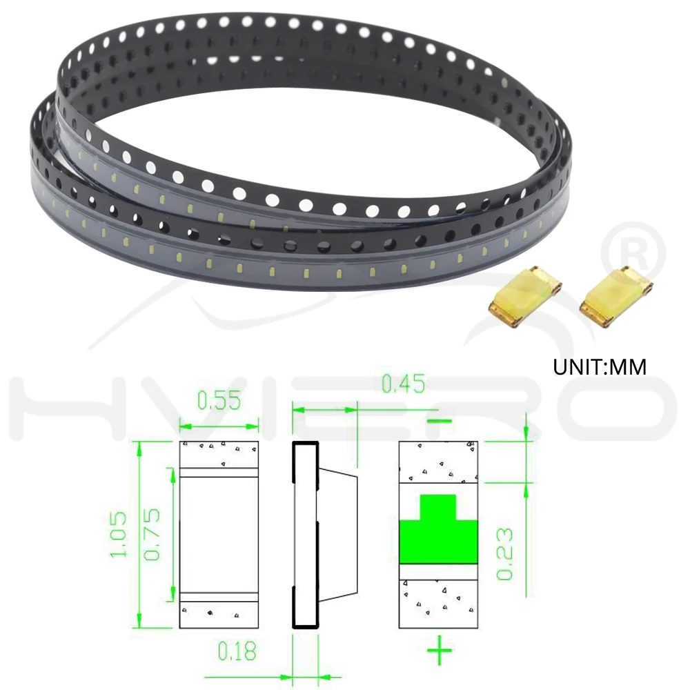 Hviero Smd Smt SMD 2.0~3.2V 20MA SMT chip 0402 Ultra Bright white red green blue yellow Pink Orange LED diode lamp light Emitting Diode