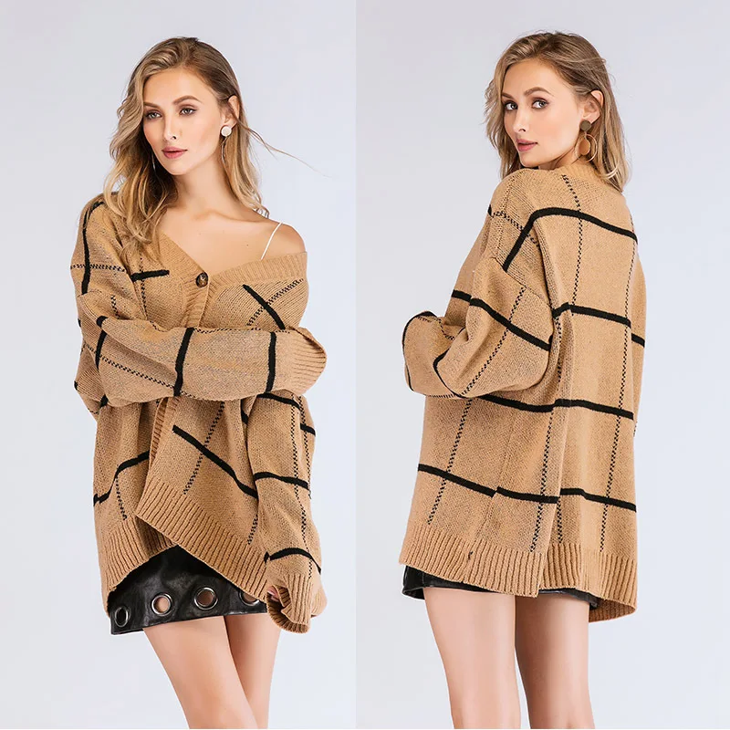 

Spring Autumn Oversized Cardigan Women Casual Long Batwing Sleeve Knitted Sweaters Hollow Out Knitwear Tops De Mujer