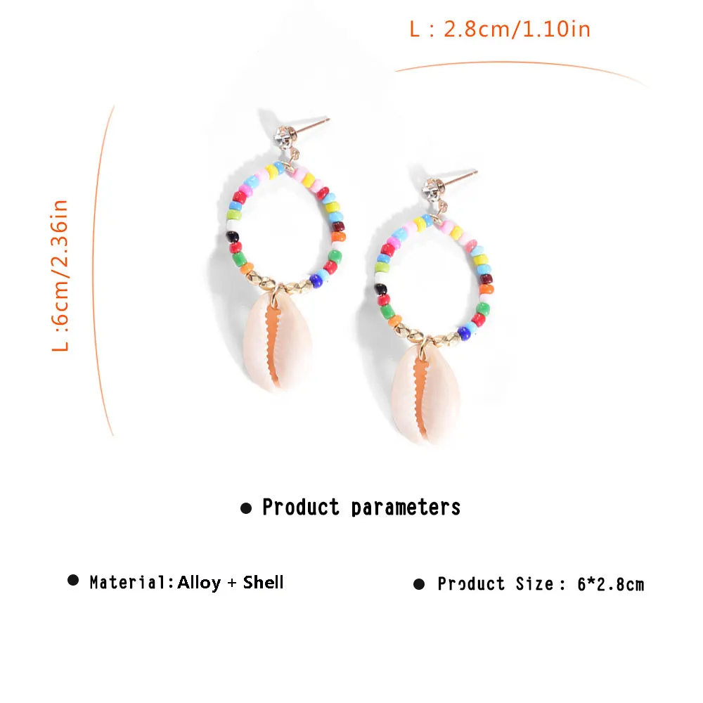 New Bohemian Natural Shell Pendant Drop Pendant Earring For Women Unique Gift for girlfriends Wedding Bridesmaid Decoration