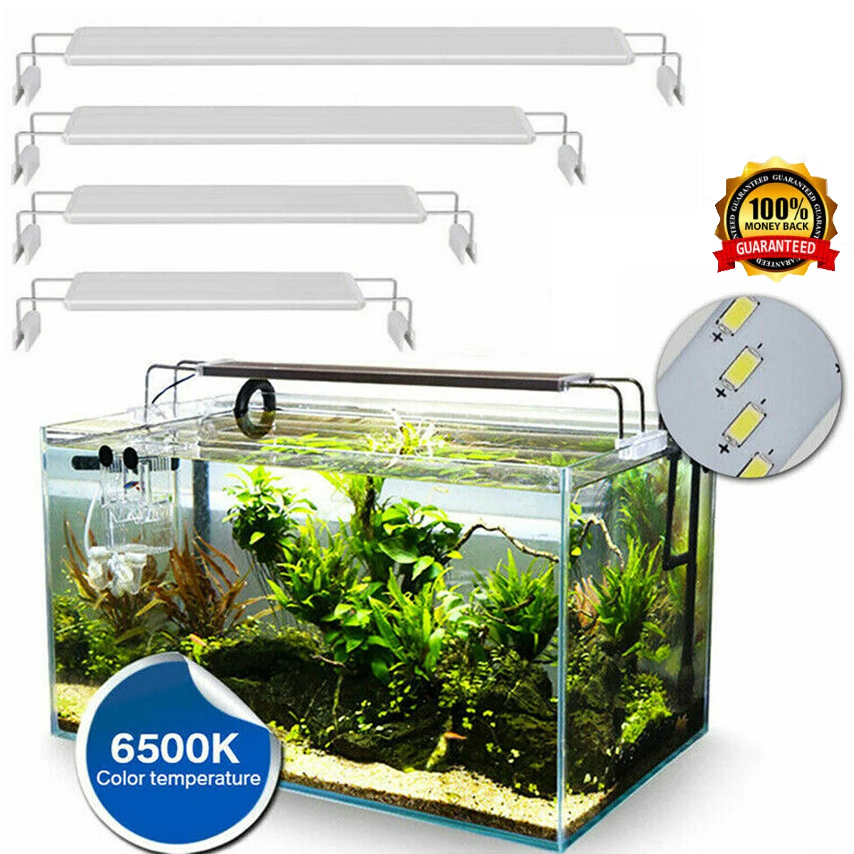 TINGHAO аквариум светодиодный светильник стенд аквариумный светильник ing 5730 светильник бусины четырмя рядами светодиодный светильник бусины 20 Вт, 30 Вт, 40/50 см штепсельная вилка европейского стандарта