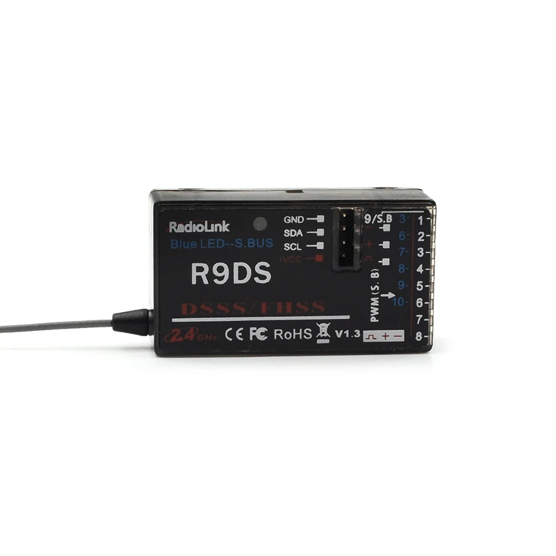 Радиоприемник и передатчик R9DS 2,4G Радиоконтроллер для дрона/мультикоптера/вертолета самолета Radiolink AT9S 10CH