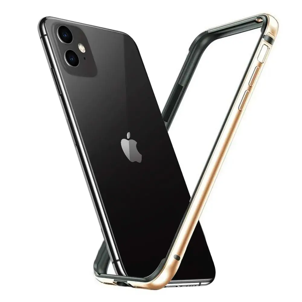 Золотой Mental Bumper Phone Case For Apple Iphone XR 11 Pro 11pro Max XS MAX X Protective Silicone Tpu Hard Inner Frame Cover Accessorie - Цвет: Золотой