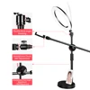 Dimmable Led Ring Light With Monopod Mount Bracket Photography Phone Studio Selfie Annular Lamp For Tiktok Youtube Live Video ► Photo 3/6